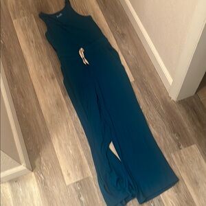 ZYIA Blue Cut Out Backless Jumpsuit